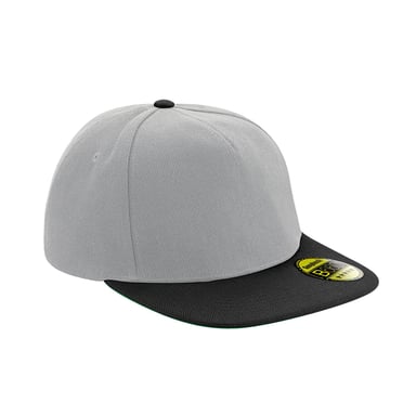 Beechfield Unisex Adult Original Flat Peak Snapback Cap (Grey/Black)