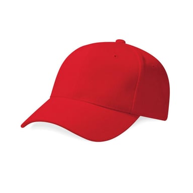 Beechfield Unisex Adult Pro-Style Heavy Brushed Cotton Baseball Cap (Classic Red)