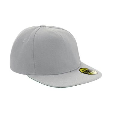 Beechfield Unisex Adult Original Flat Peak Snapback Cap (Grijs/Grijs)