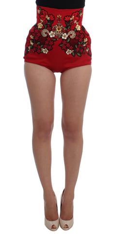 Blommönstrade Högmidjade Shorts