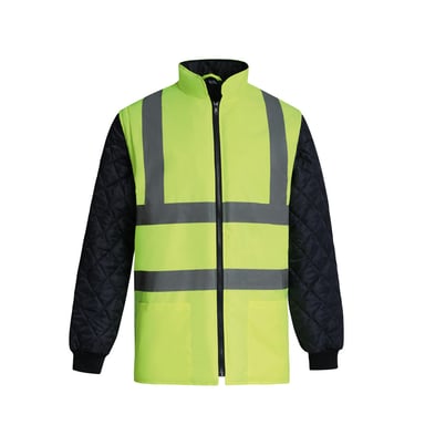 Yoko Mens Quilted Zip-off Sleeves Jacket (Fluorescent Yellow)