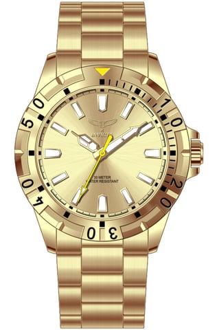 Invicta Specialty 69030 Men's Watch - Quartz Movement - Metal with Gold Dial - 42 mm