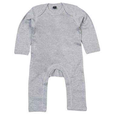 Babybugz Baby Long-Sleeved Babygrow (Heather Grey)