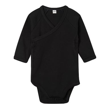 Babybugz Baby Kimono Long-Sleeved Bodysuit (Black)
