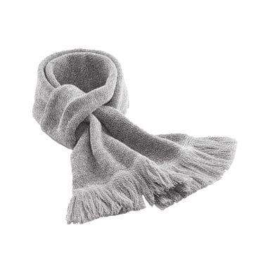 Beechfield Unisex Adult Classic Knitted Winter Scarf (Heather Grey)