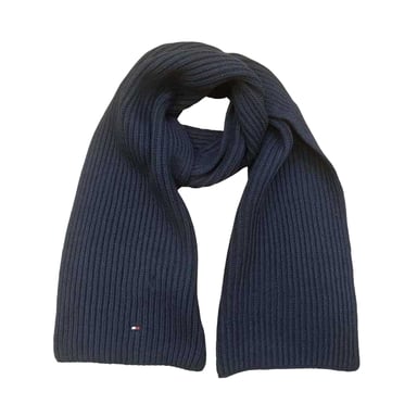 Tommy Hilfiger Childrens/Kids Logo Knitted Scarf (Navy Blue)