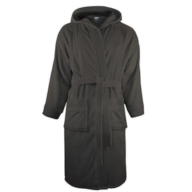 The One Towelling Unisex Adult Hooded Dressing Gown (Anthracite)