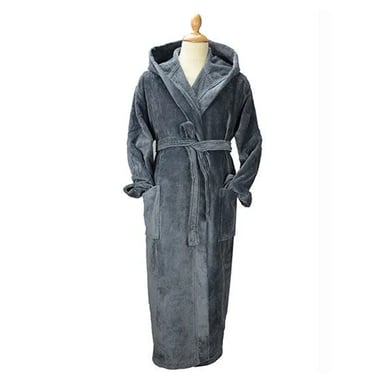 ARTG Dames/Dames Deluxe badjas met capuchon (Donkergrijs)