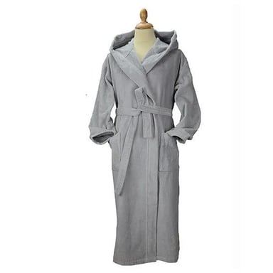 ARTG Dames/Dames Deluxe badjas met capuchon (Lichtgrijs)