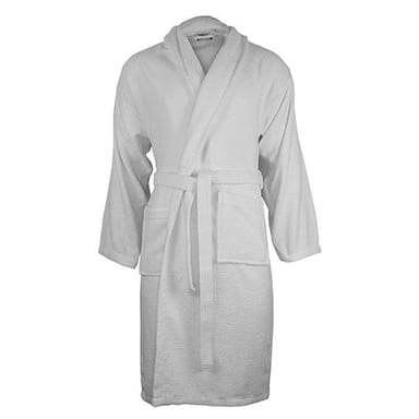 The One Towelling Unisex Adult Organic Dressing Gown (White)