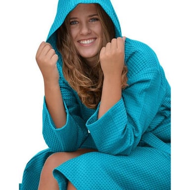 ARTG Dames/Dames Robezz Wafel ochtendjas met capuchon (Diep Blauw)