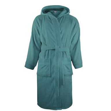 The One Towelling Unisex Adult Hooded Dressing Gown (Petrol)