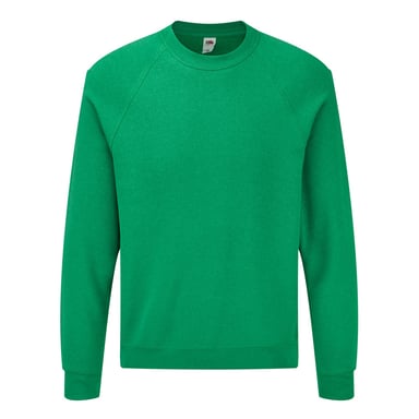 Fruit of the Loom Mens Classic Raglan Jumper (Heather Green)