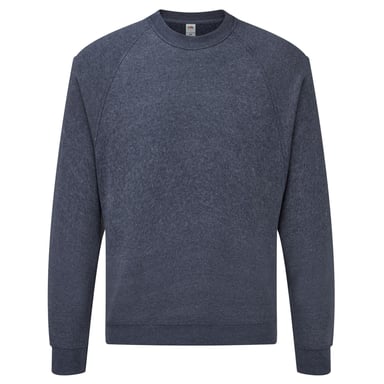 Fruit of the Loom Mens Classic Raglan Jumper (Heather Navy)