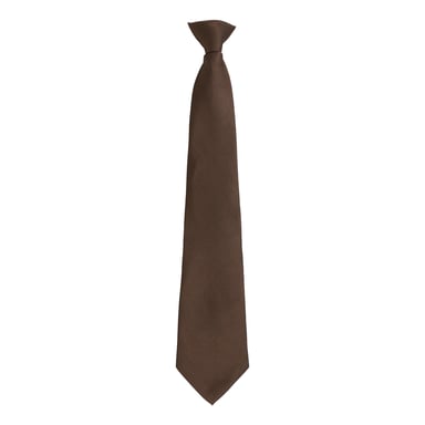 Premier Colours Orginals Fashion Clip-On Stropdas (Bruin)
