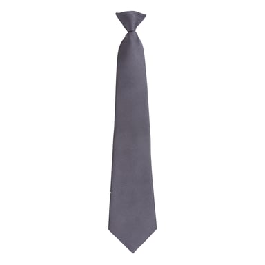 Premier Colours Orginals Fashion Clip-On Stropdas (Donkergrijs)