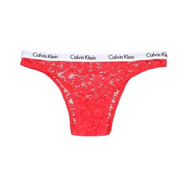 Calvin Klein Womens/Ladies Lace Thong (Red)