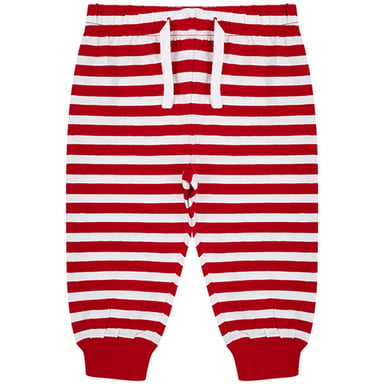 Larkwood Baby gestreepte pyjamabroek (Rood)