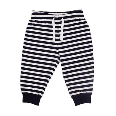Larkwood Baby gestreepte pyjamabroek (Marine / Wit)