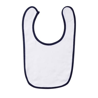 SOLS Baby Babib Slabbetje (Witte/franse marine)