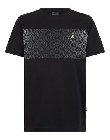 Round Neck T-Shirt Stripe Monogram
