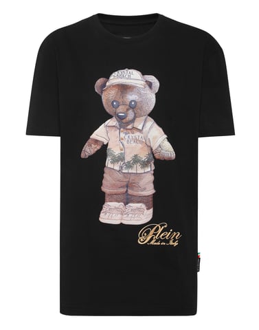 Herr T-shirt med Teddy Beach-motiv