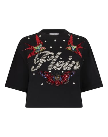 Cropped T-Shirt Tattoo Strass