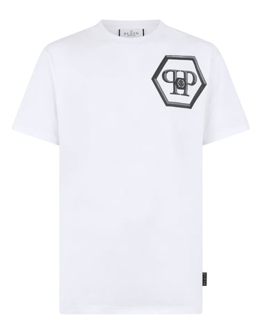 Round Neck T-Shirt Lines Hexagon