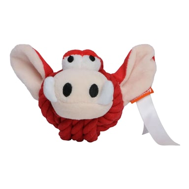 Mbw MiniFeet Wild Zwijn Touw Hondenspeelgoed (Rood)