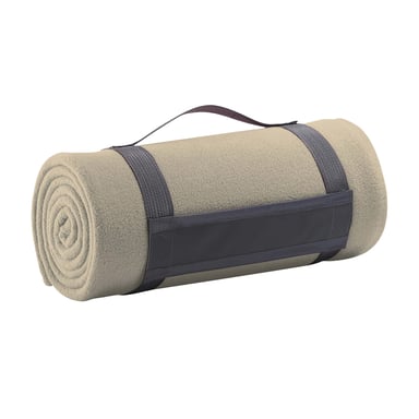 SOLS Geruite fleece deken (Beige)