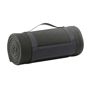 SOLS Geruite fleece deken (Houtskool Grijs)