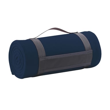 SOLS Geruite fleece deken (Franse marine)