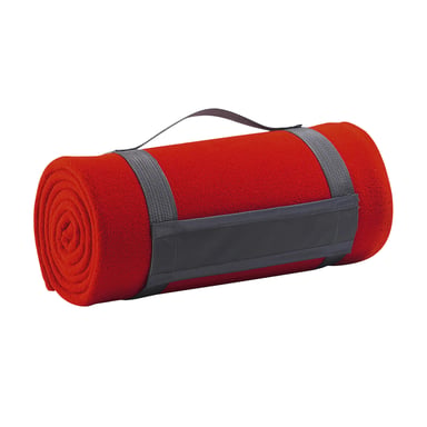 SOLS Geruite fleece deken (Rood)