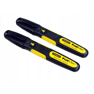 Stanley Fatmax Xtreme permanente markeerstift (Verpakking van 2) (ZWART/GEEL)
