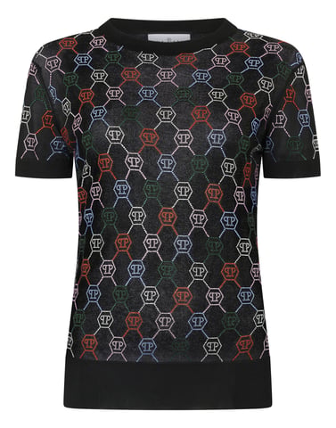 Knitted Sexy Pure Fit T-Shirt Multicolor Monogram Monogram