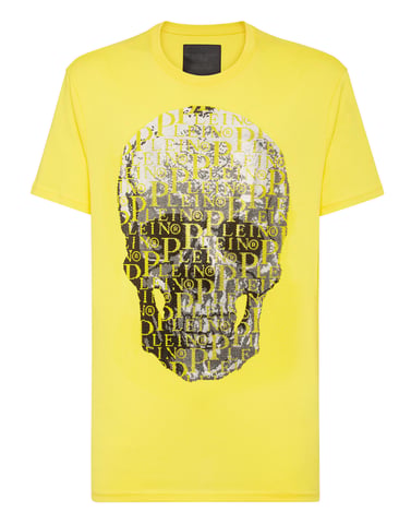 T-Shirt Round Neck Skull And Plein