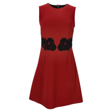 Dolce & Gabbana minijurk in rode scheerwol
