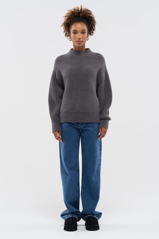 BENU Grey Women's Alpaca Wool Sweater