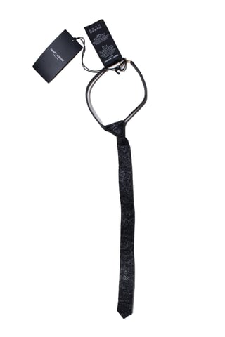 Saint Laurent, crackled leather tie chocker