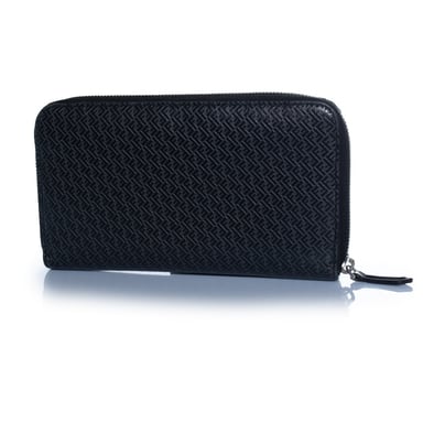 Fendi, FF print leather continental zip clutch