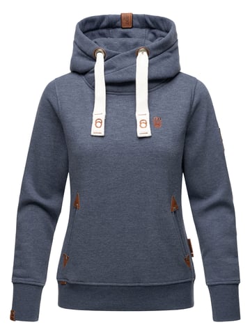 Navahoo Women’s Hoodie Namikaa – Cozy Pullover with High Collar & Faux Leather Details