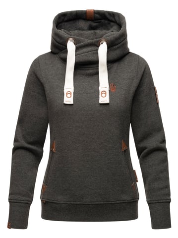 Navahoo Women’s Hoodie Namikaa – Cozy Pullover with High Collar & Faux Leather Details