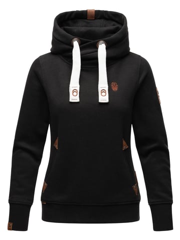 Navahoo Women’s Hoodie Namikaa – Cozy Pullover with High Collar & Faux Leather Details