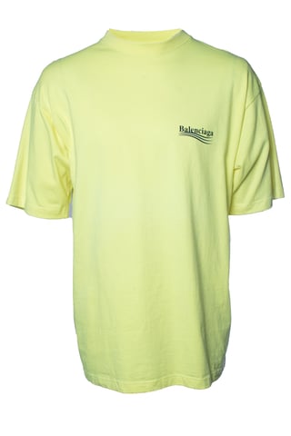 Balenciaga, yellow tshirt with logo