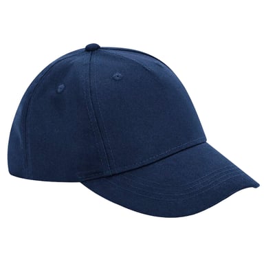 Beechfield 5 Panelen Biologisch Katoenen Baseball Cap (Marineblauw)