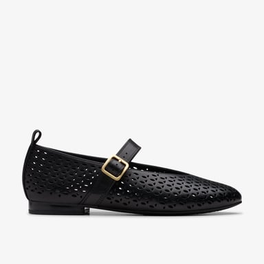 Fawna Jane Black Leather Schoenen