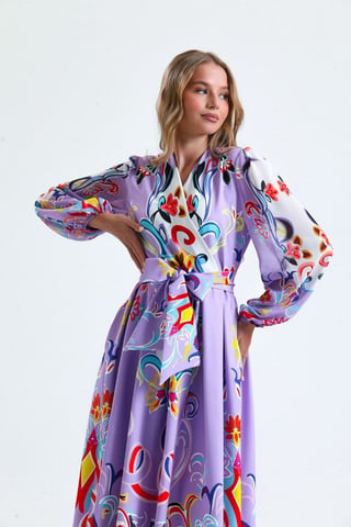 Floral Print Maxi A-Line Dress
