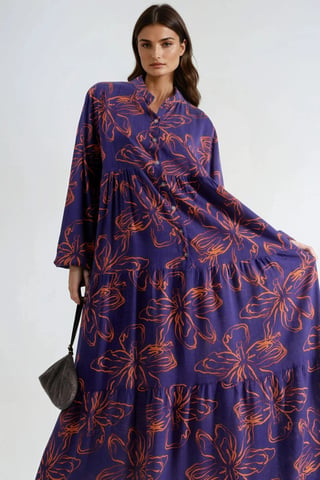 Comfortable Patterned Maxi Dress