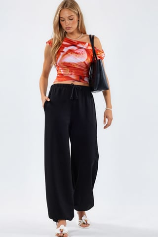Women's Cotton-Blend Straight-Leg Sweatpants