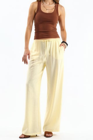 Women's Wide-Leg Woven Trousers